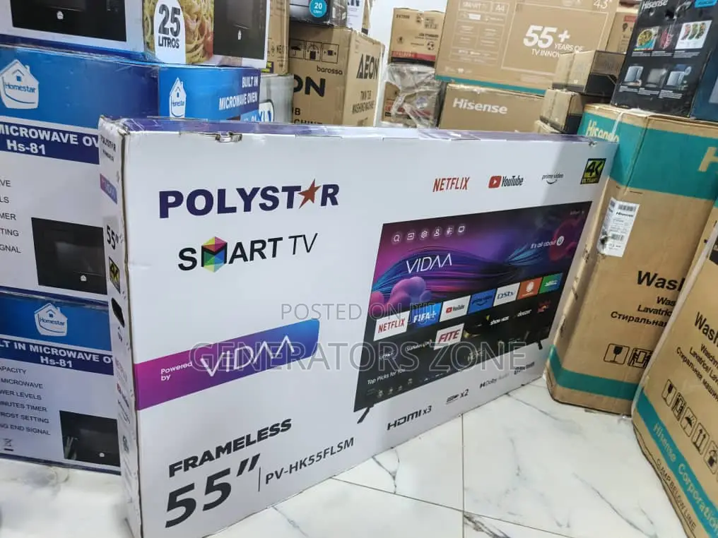 Home Cinema Feel – Polystar 55" Smart Android Tv Pv-Hk55flsm