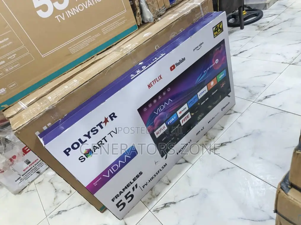 Polystar 55-Inch Smart Screen Watch,Stream,Enjoy Pv-Hk55flsm