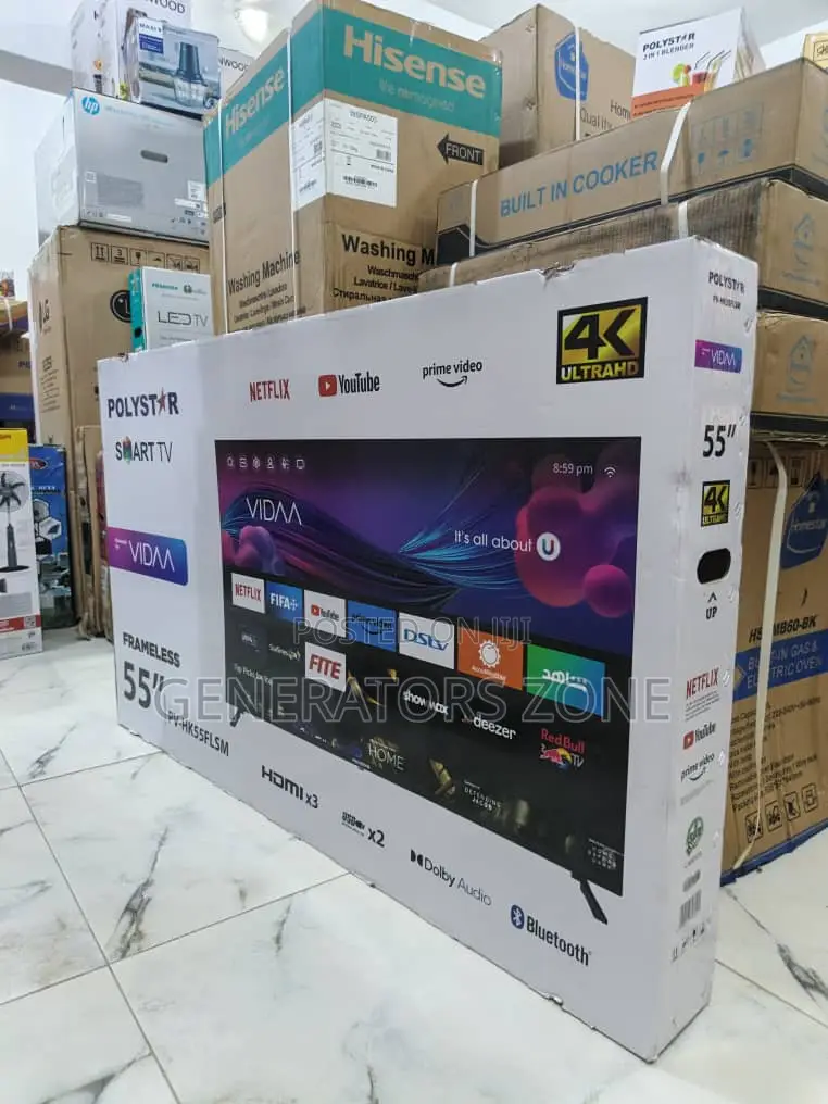 Super Clear Polystar 55 Inches Smart Tv Pv-Hk55flsm