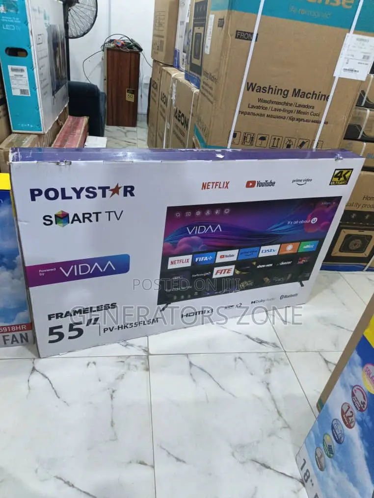 Polystar 55" Smart Tv – Easy Setup Pv-Hk55flsm