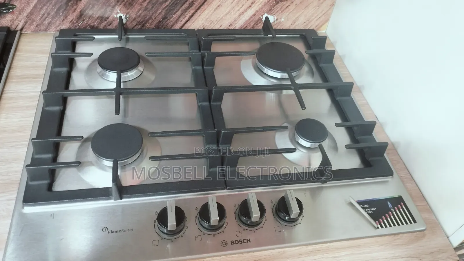 Bosch 60cm Built-in Gashob 4 Burner Stainless Steel