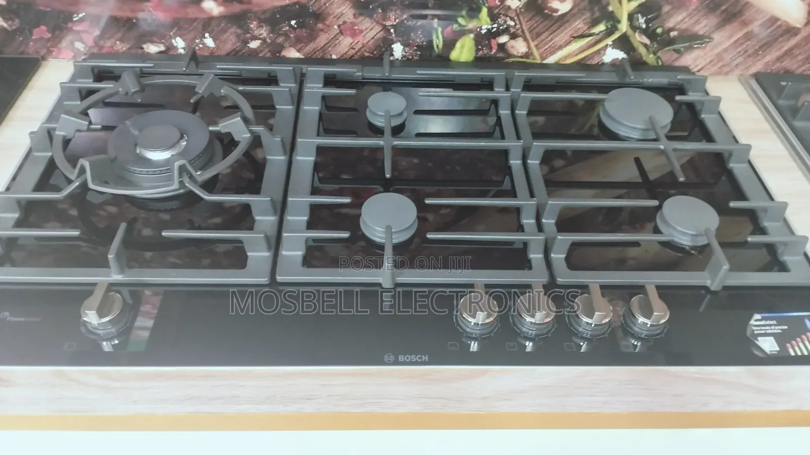 Bosch 90cm Gashob 5 Burner Cooker Black
