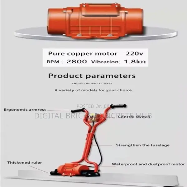 Electric Concrete Vibratory Screed Comes With 10ft Screed
