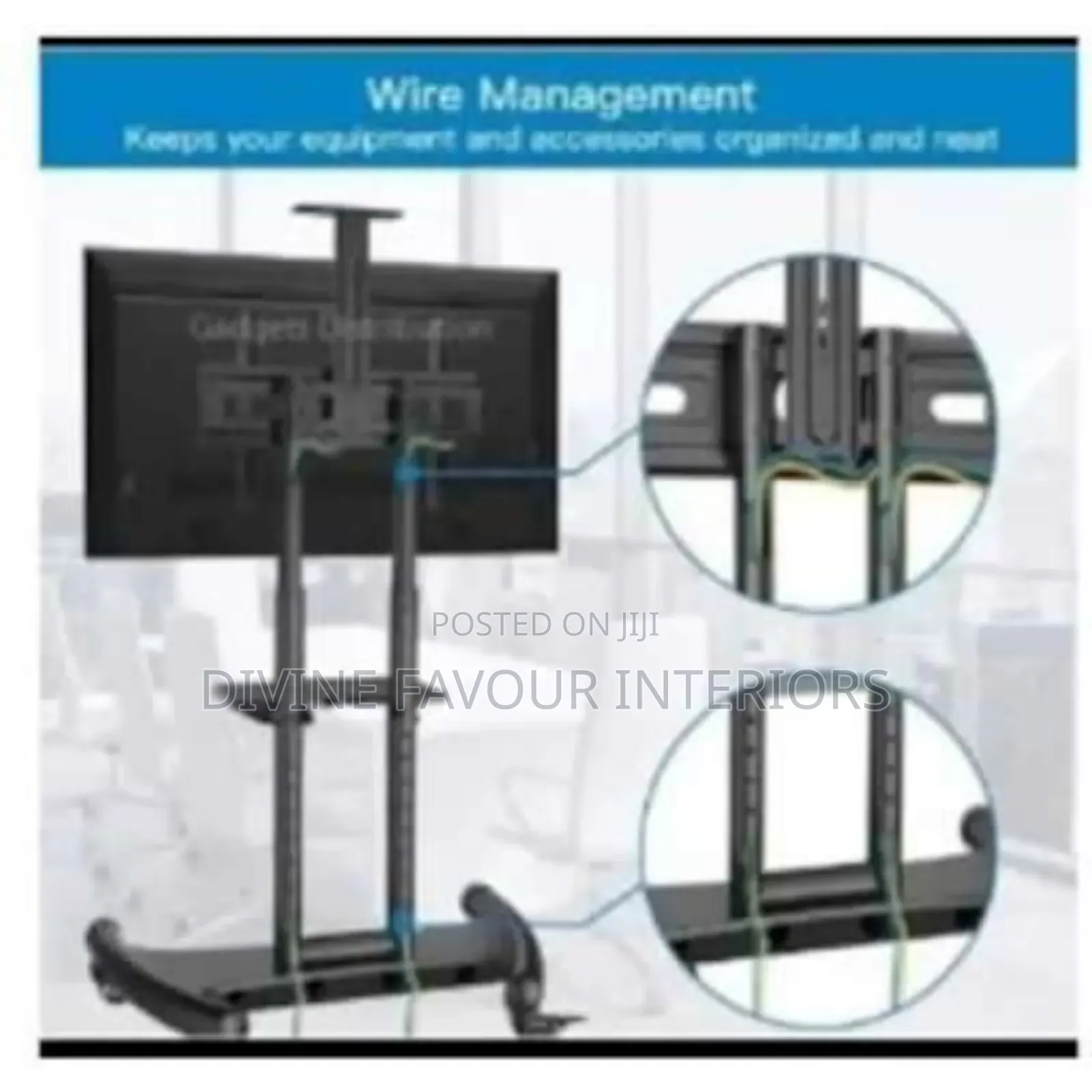 Nb Mobile Tv Stand With Wheels 32-65"