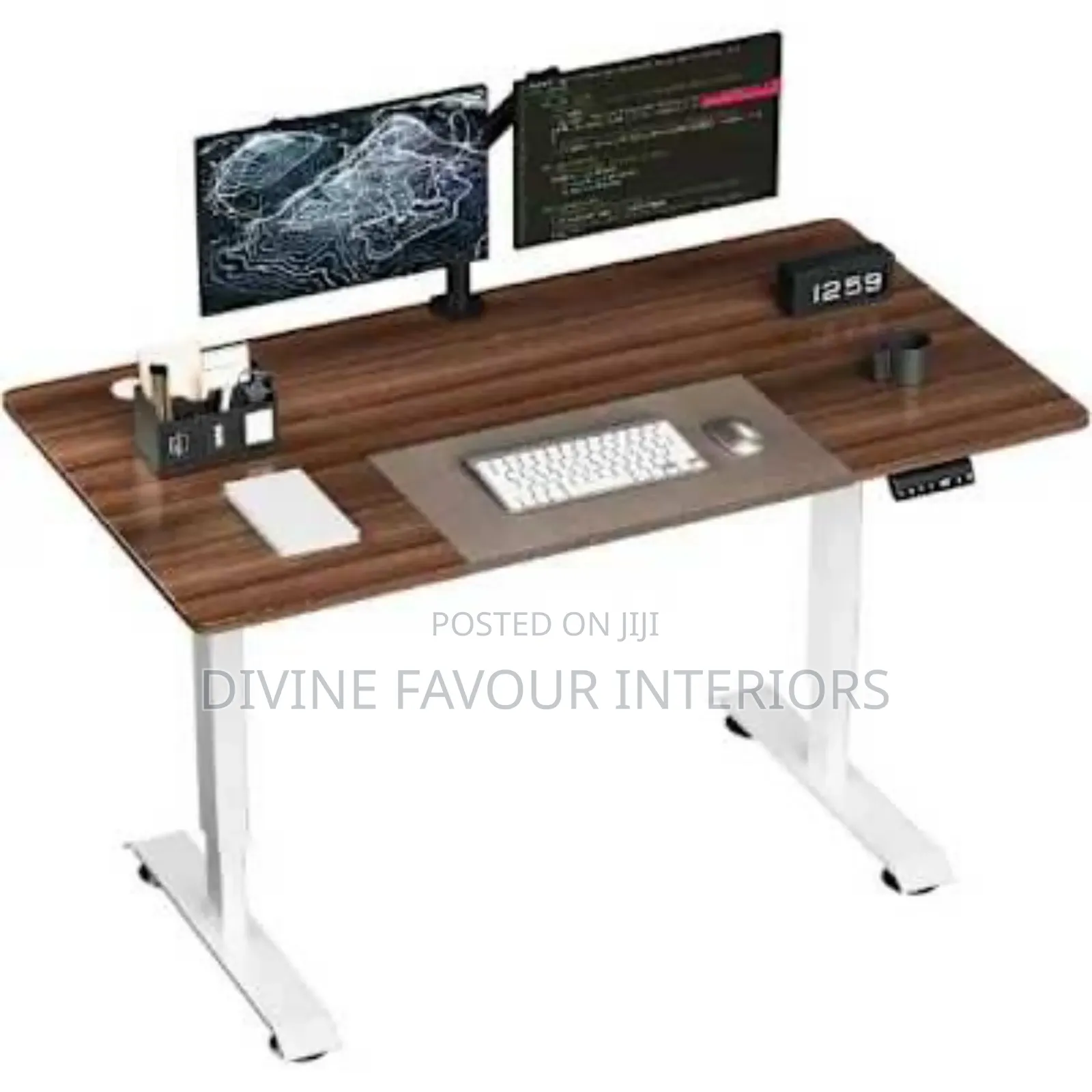 Modern Adjustable Electric Table- 1.2mtr Top- 120/60/74cm