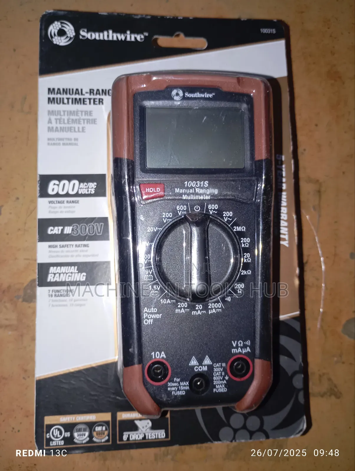 Southwire 10031s Manual Ranging Multimeter