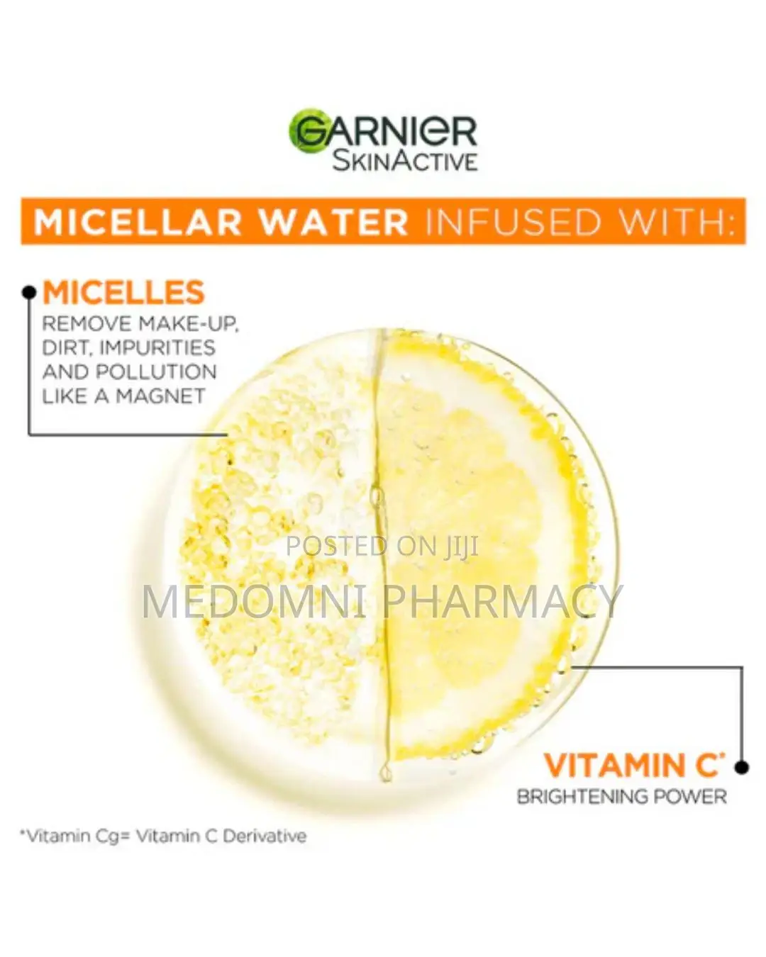 Garnier Micellar Vitamin C Cleansing Water 100ml