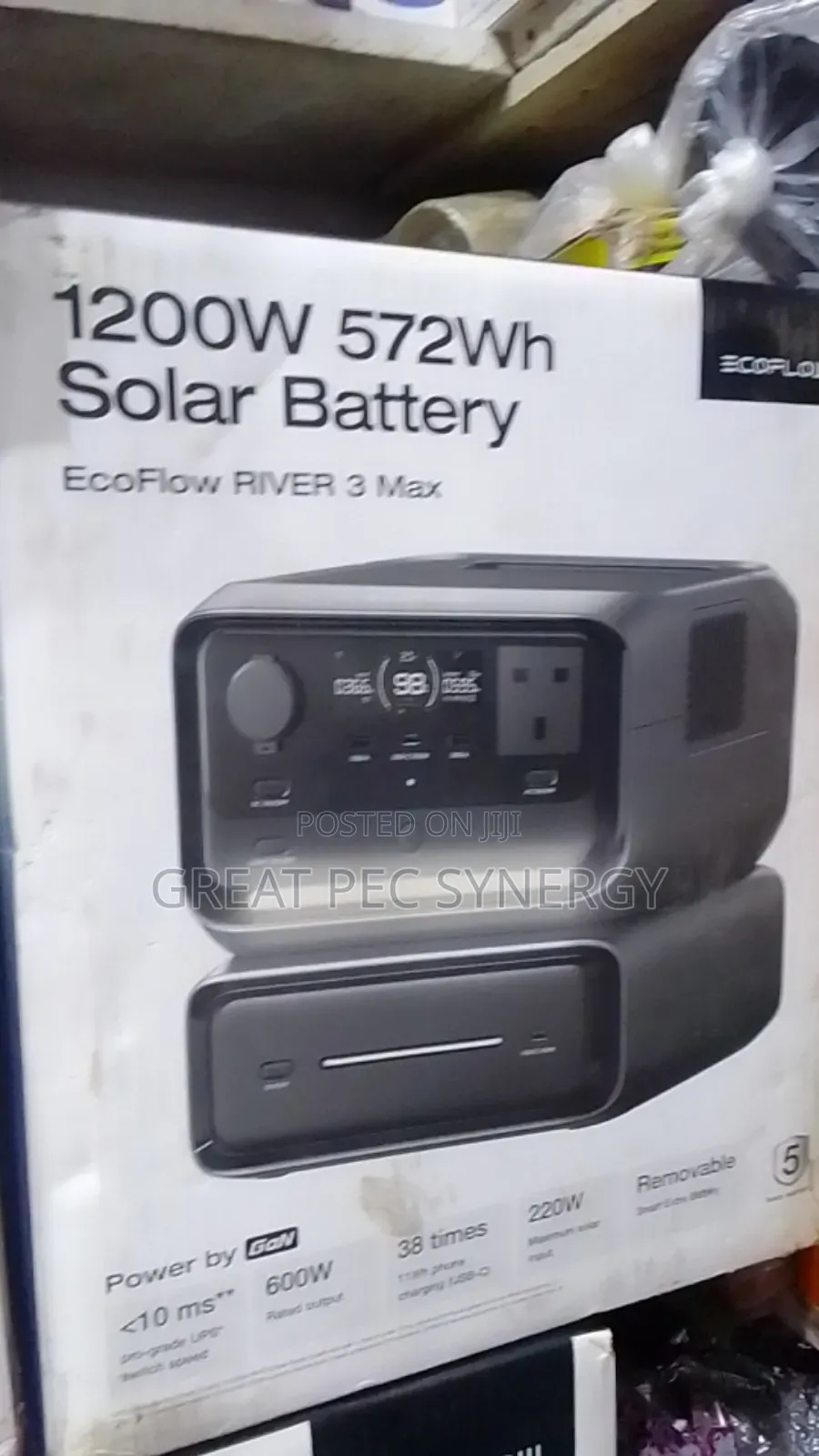 Ecoflow River 3 Max (River 3 Plus Eb300) Power Station 572wh