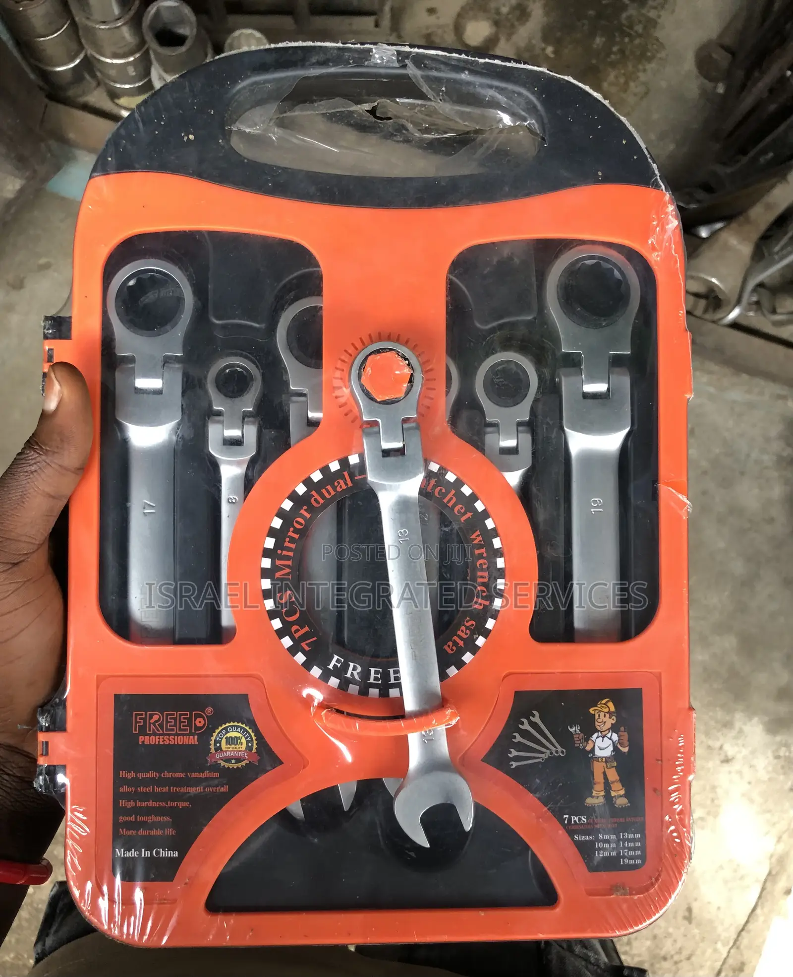 Ratchet Combination Spanner Swivel 8-19mm