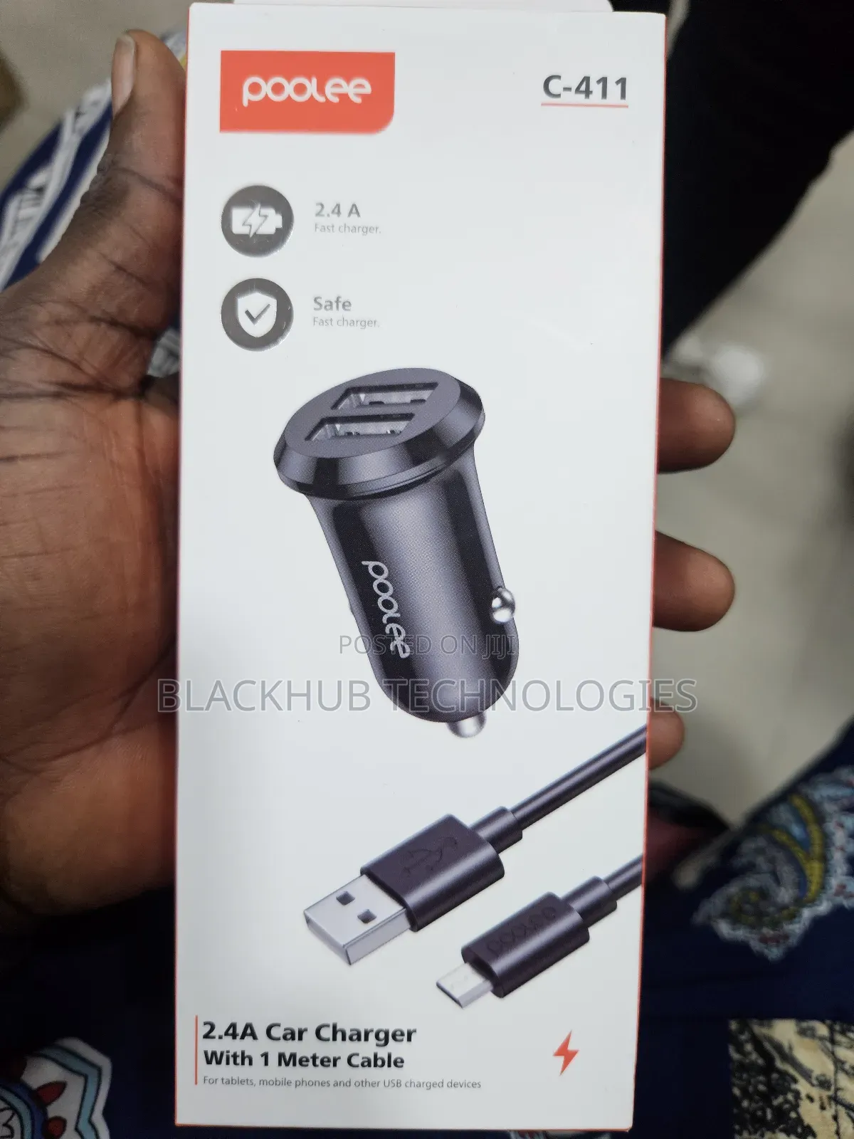 Poolee C411 Car Charger 2.4a With Cable