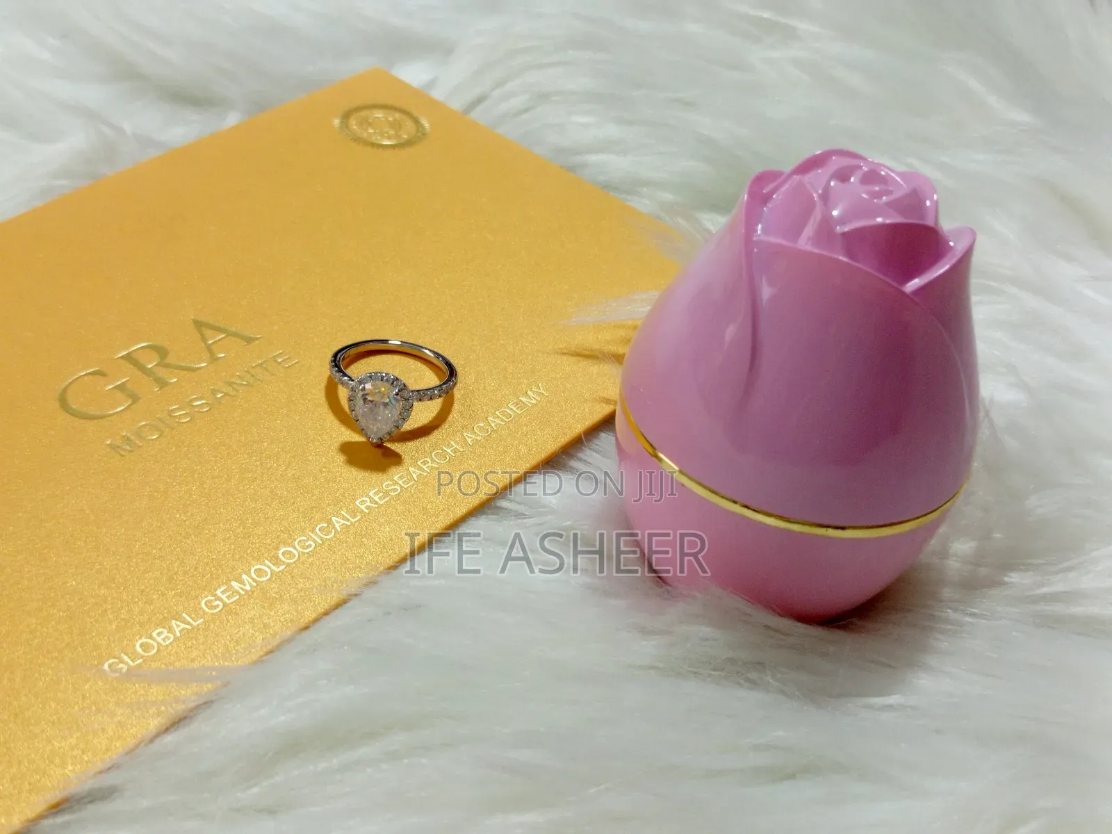 Beautiful Romantic Mossanite Diamond Silver Proposal Ring