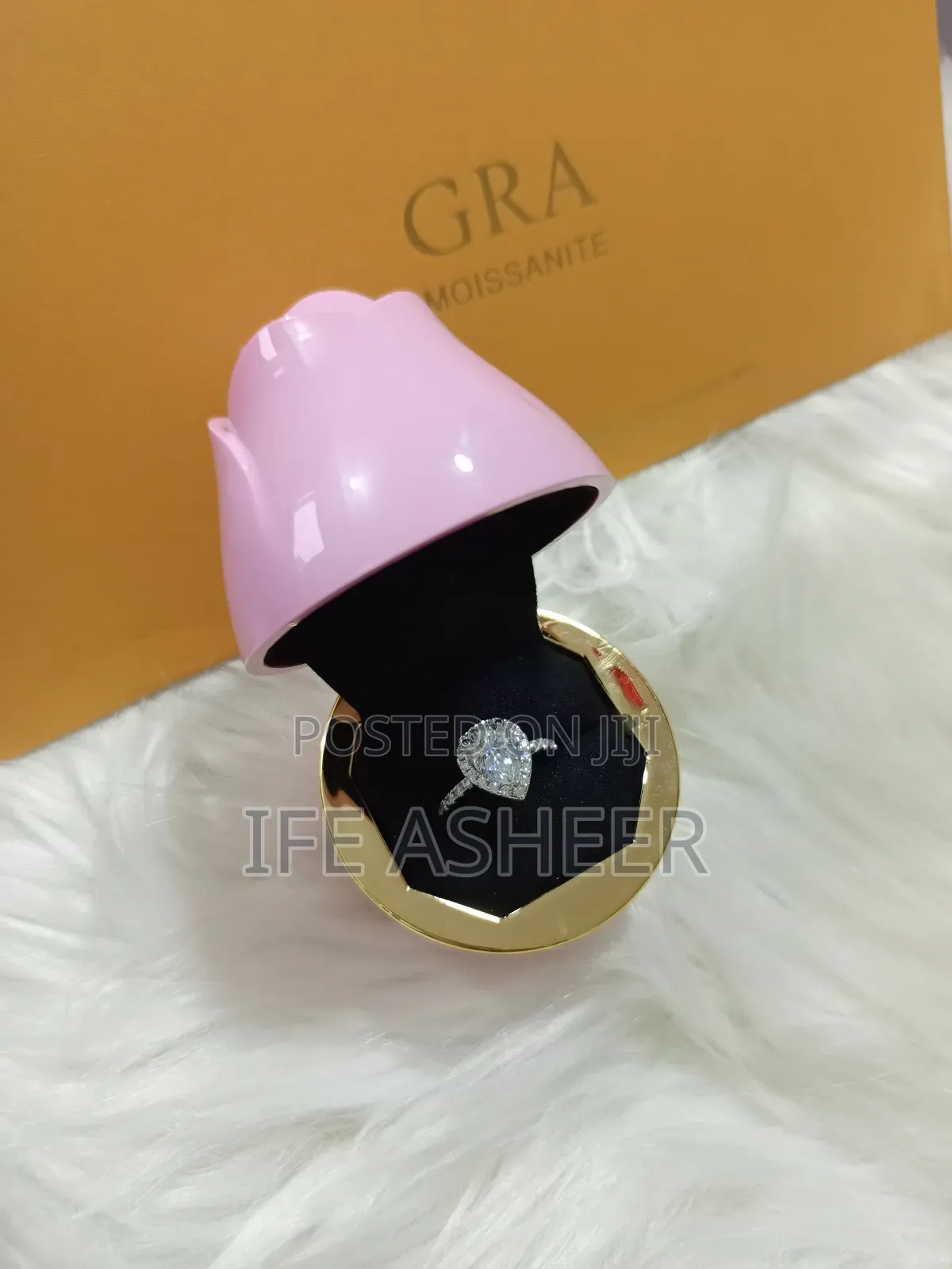 Beautiful Romantic Mossanite Diamond Silver Proposal Ring