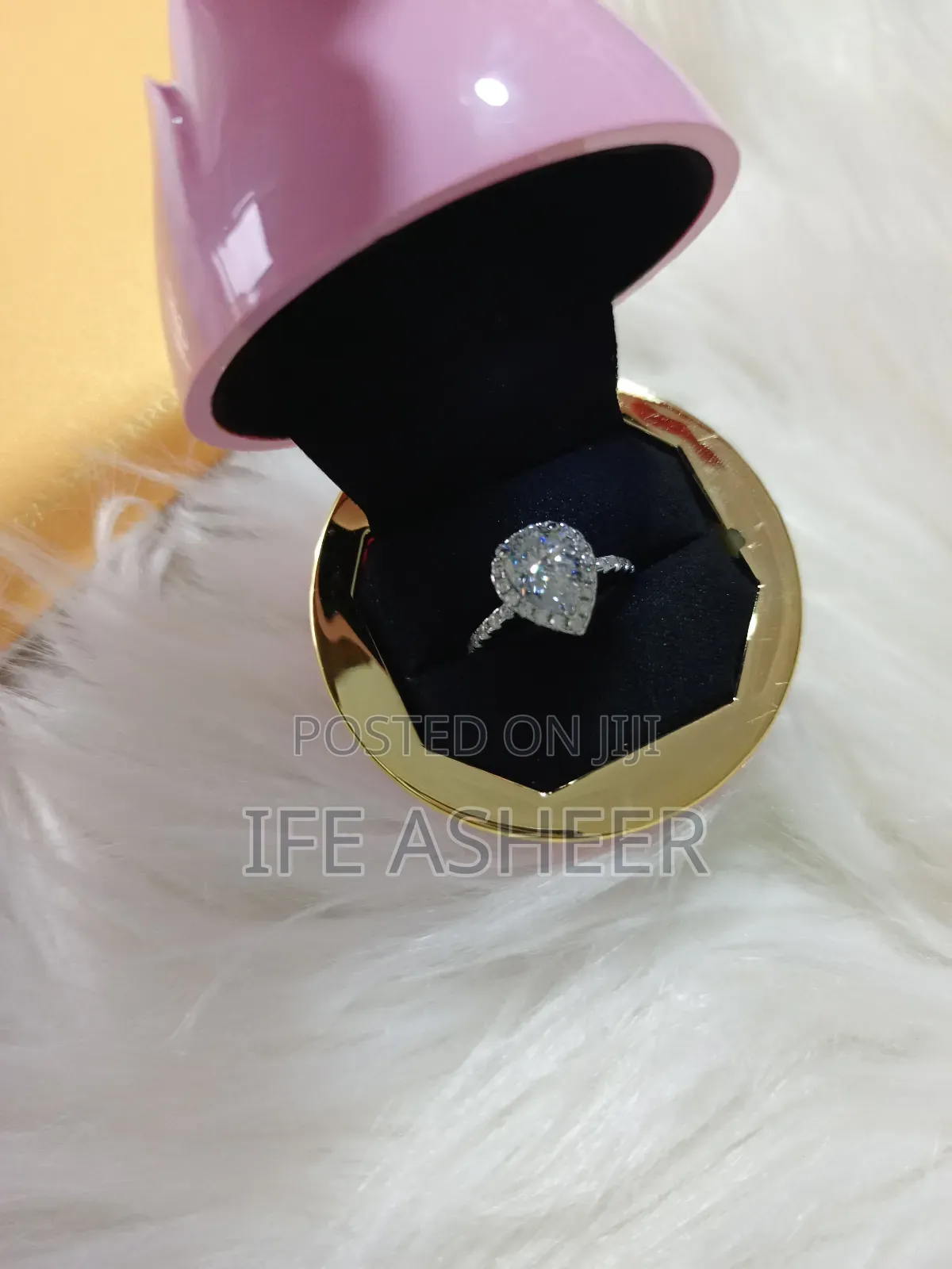 Beautiful Romantic Mossanite Diamond Silver Proposal Ring