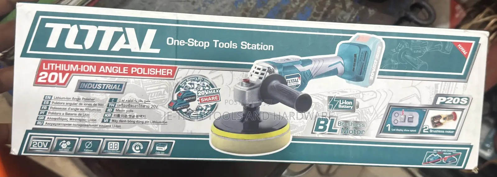 Total Lithium-ion Angle Polisher 20v 5”