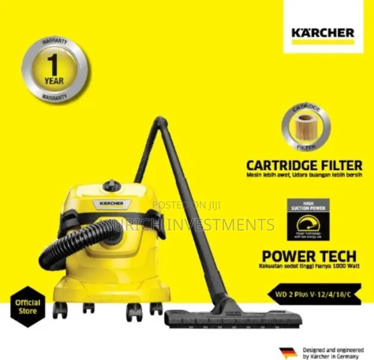 Kärcher Wd2 Plus Wet Dry Vacuum Cleaner With Blower Function