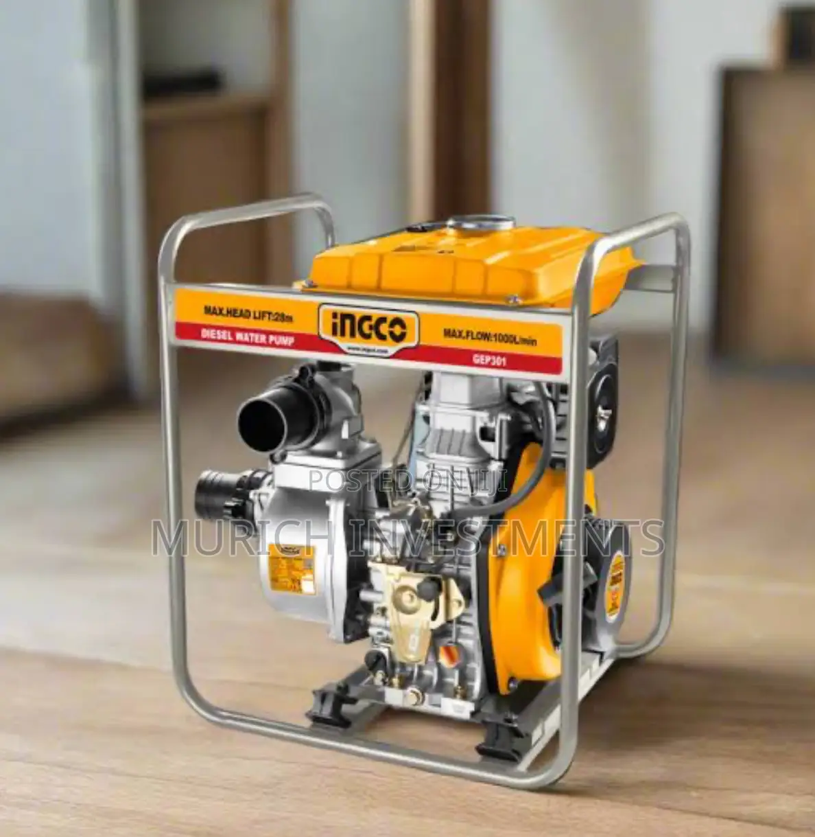 Ingco 3-inch Diesel Water Pump – 5.5hp, 1000l/Min Flow Rate