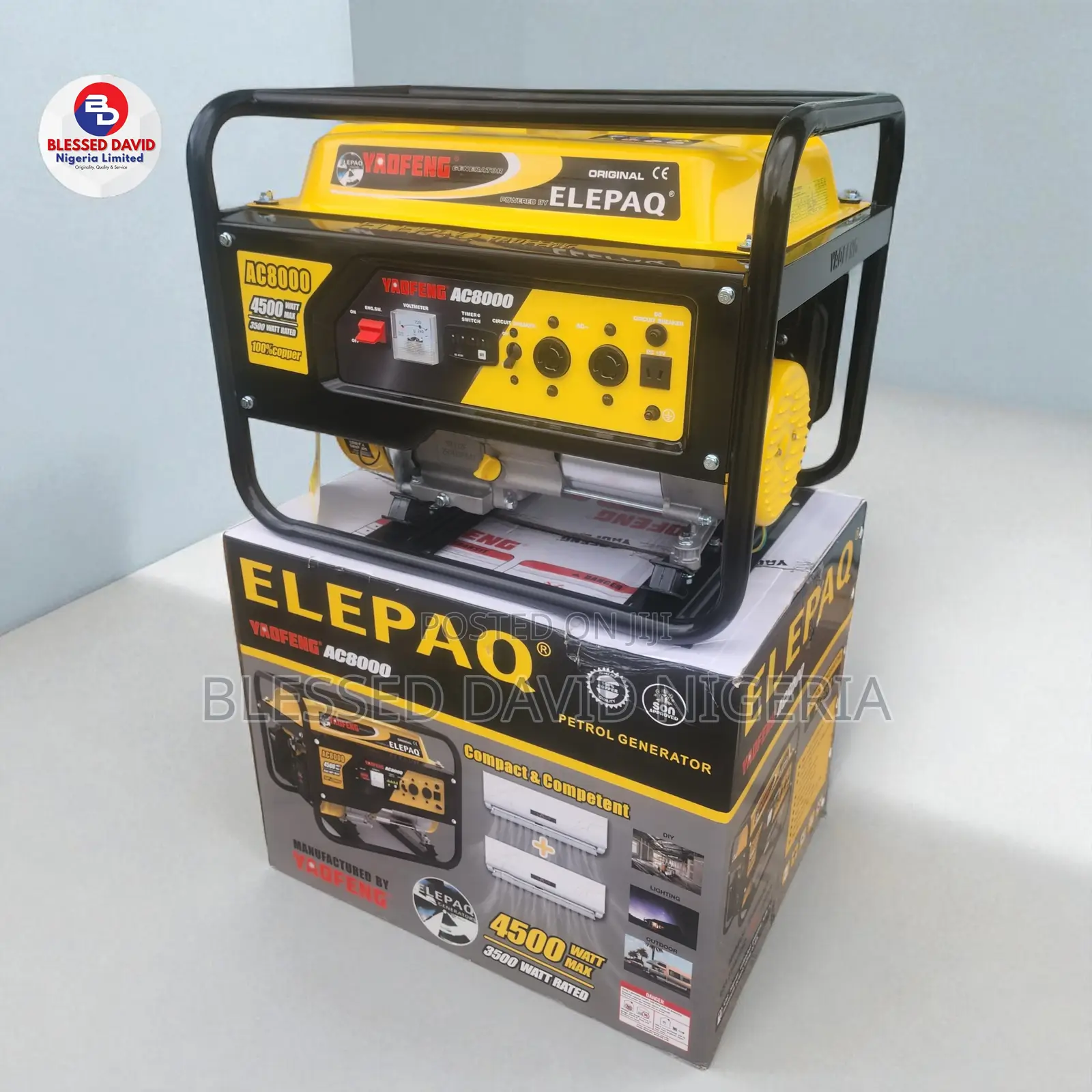 Elepaq Ac8000 4.3kva Manual Generator 100% Copper