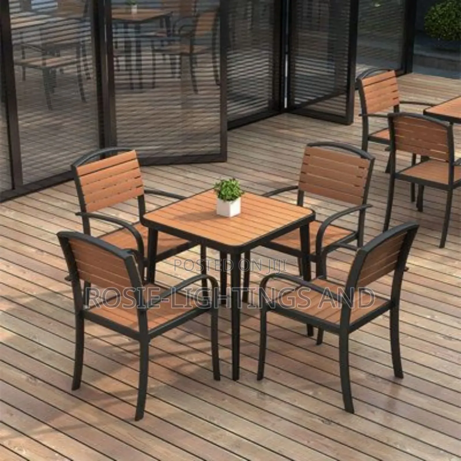Outdoor Restaurant Table and Chairs (By 4)