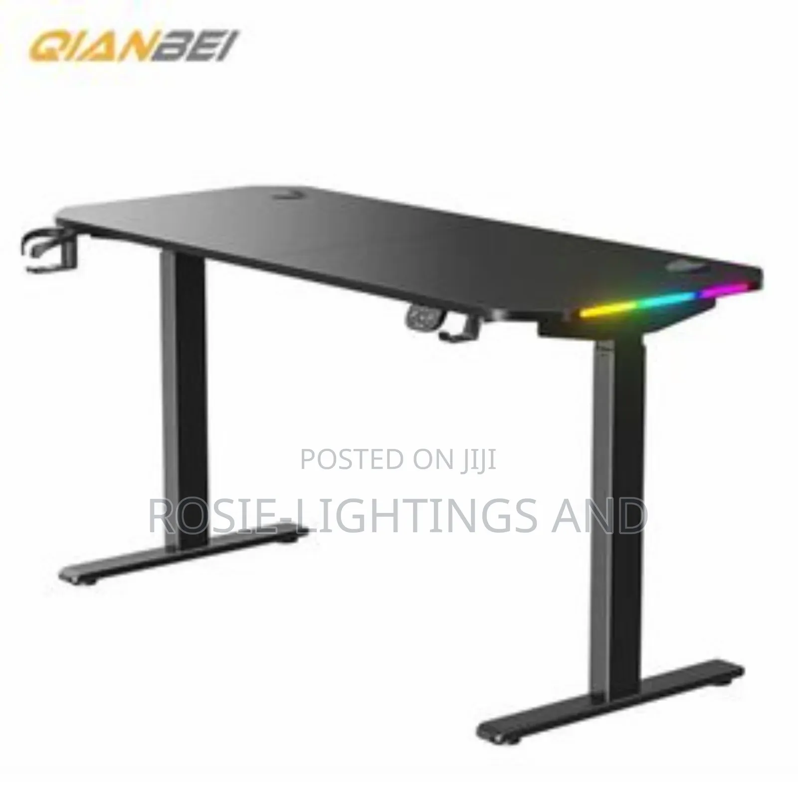 Electric Adjustable Table With RGB Side Light Display -1.4
