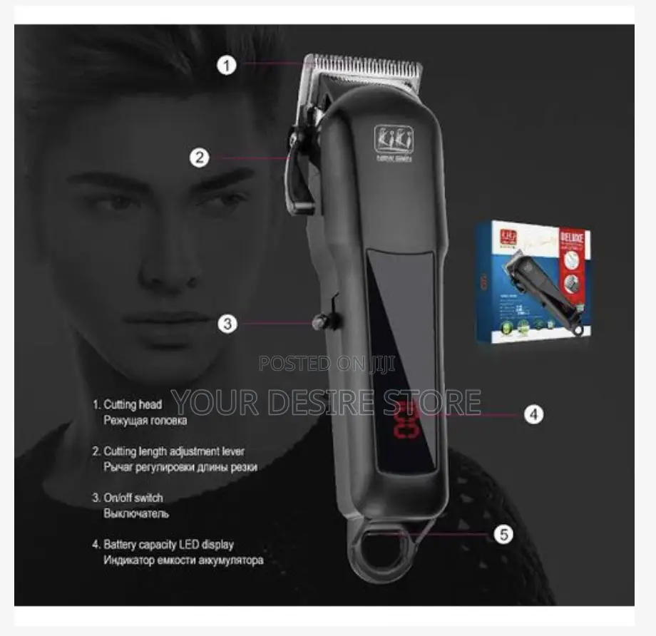 Kiki New Gain Rechargeable Clipper With Long Lasting Battery