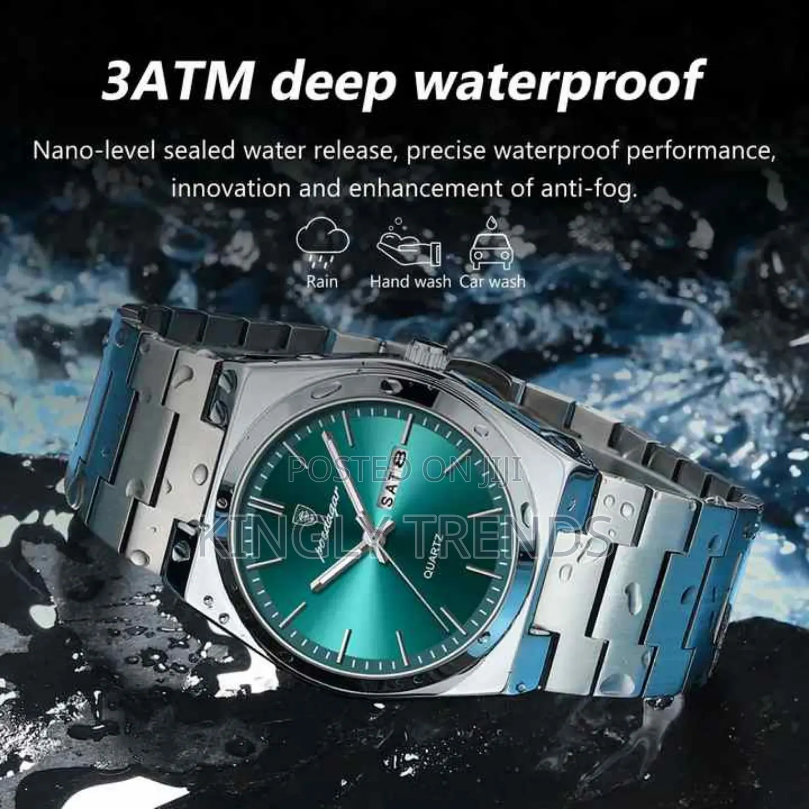 Poedagar Non-Tarnishing
Stainless Steel
Wristwatch