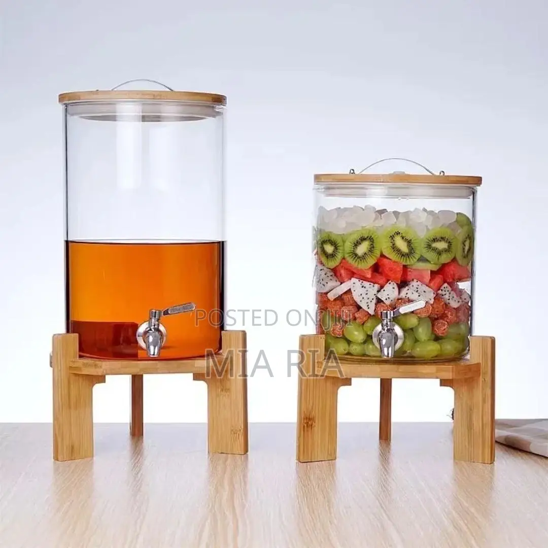 Borosilicate Glass With Bamboo Stand
