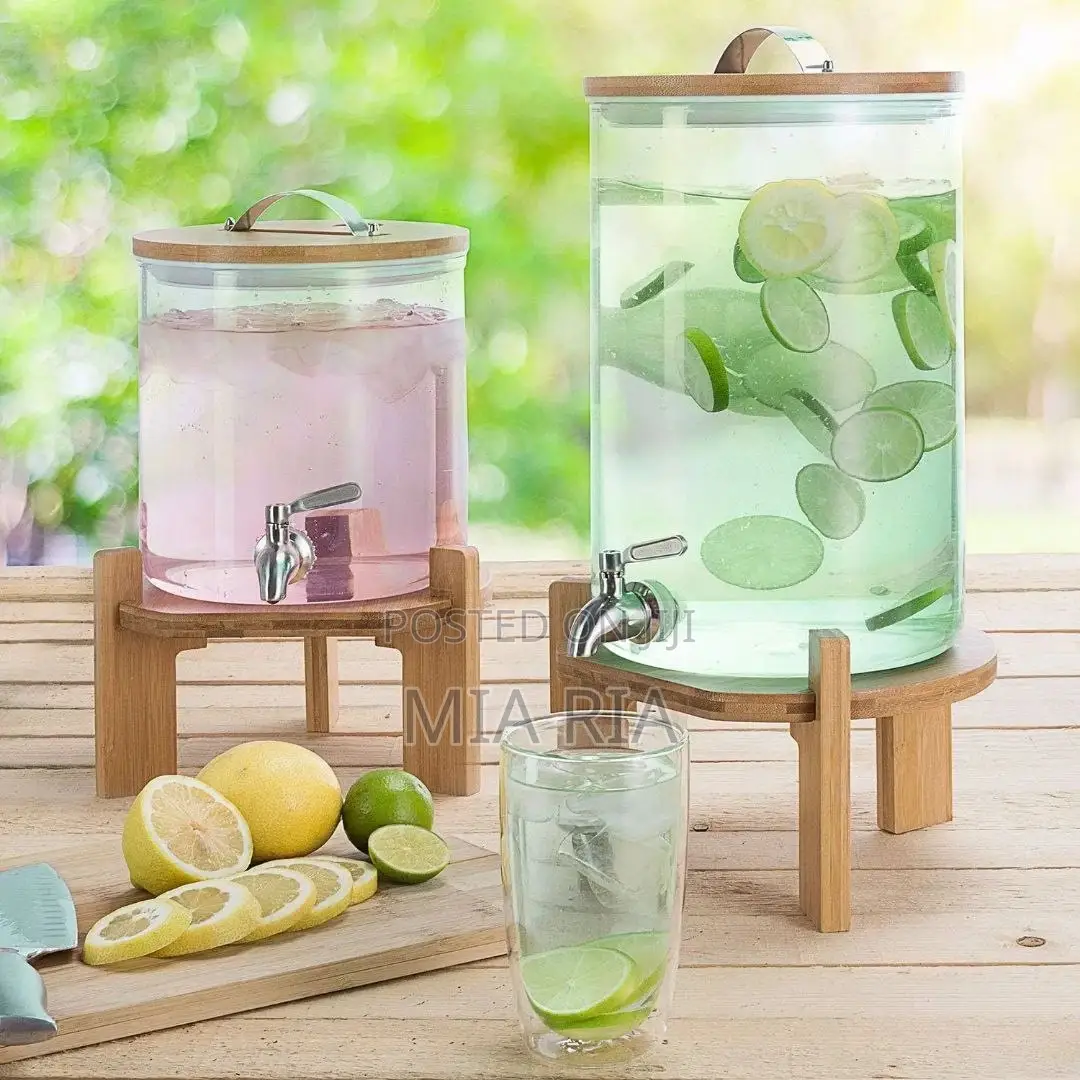Borosilicate Glass With Bamboo Stand