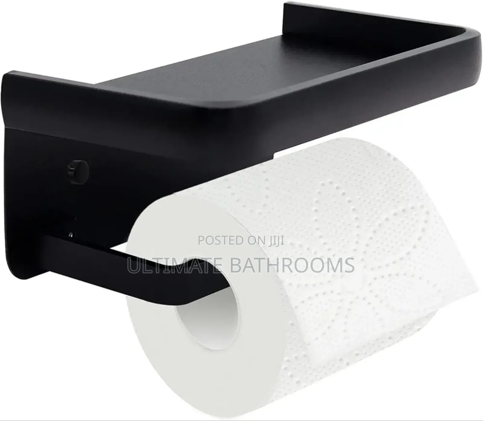 Black Paper Towel Holder With Shelf