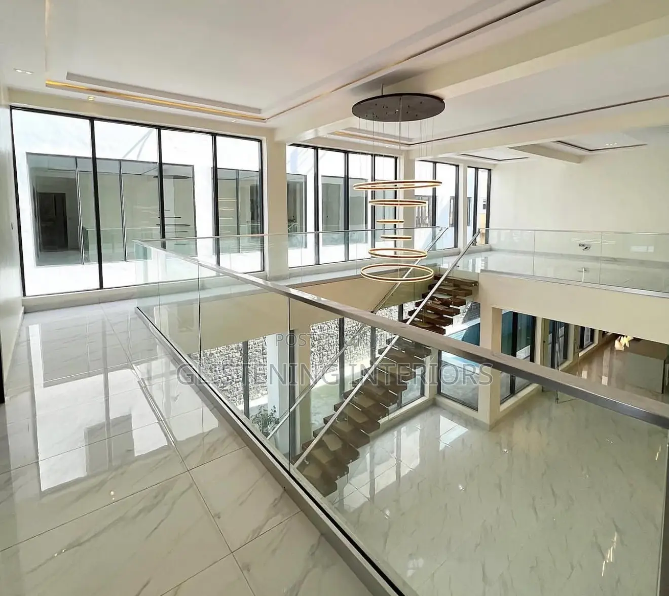 Staircase Wooden 10mm Tempered Glass