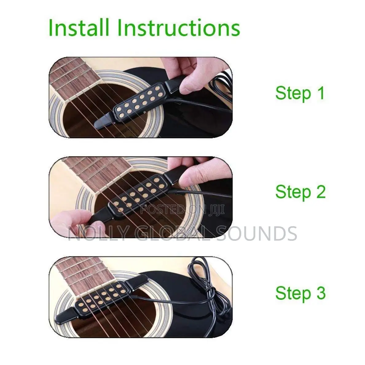 Guitar Pickup For 38-42in Acoustic To Electric Transducer