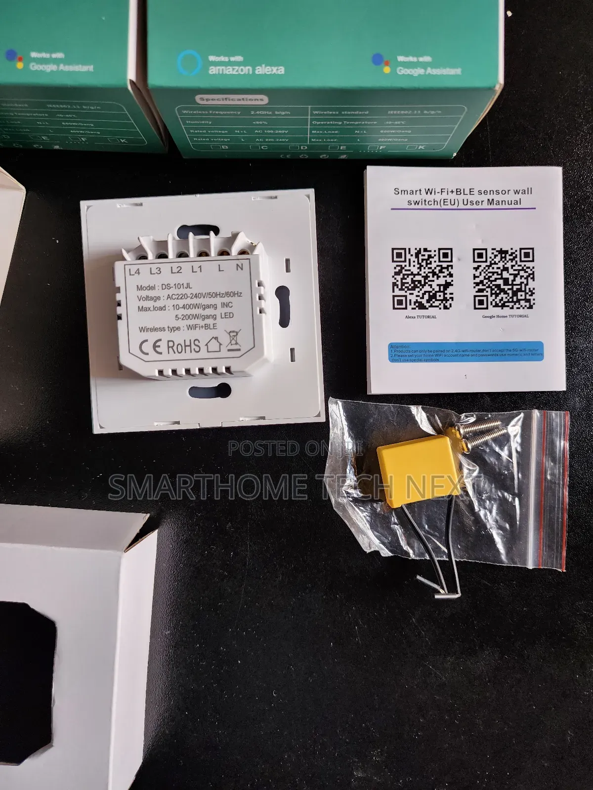 Smart Wifi Wall Switch – 1 Gang | Tuya Smart Life