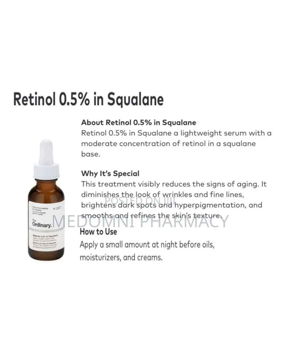 The Ordinary Retinol 0.5% in Squalane 30ml