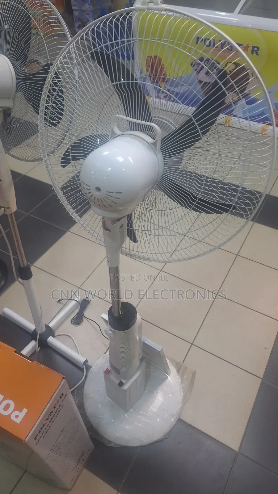New Polystar 18"Inch Solar Rechargeable Fan With Panel