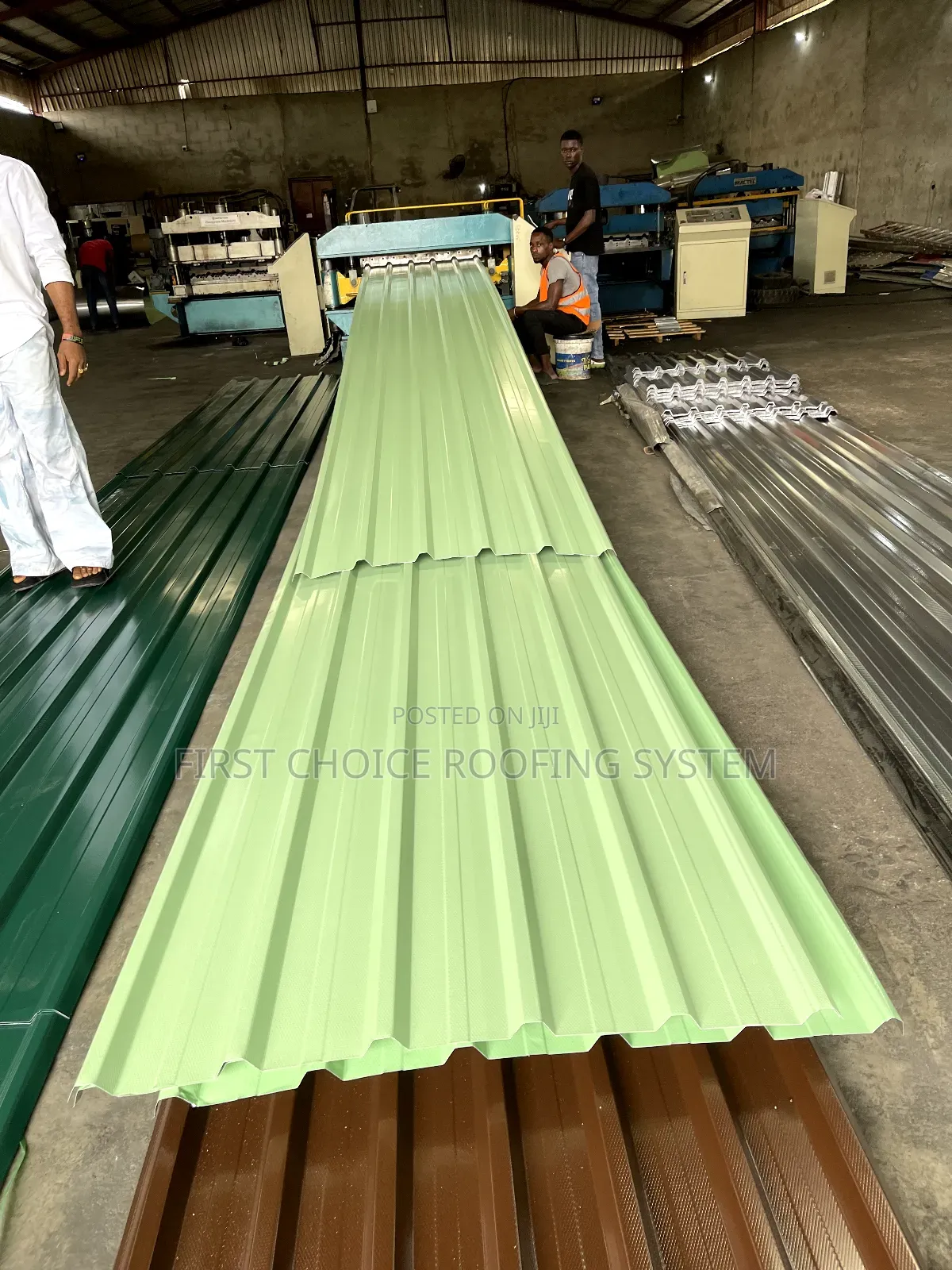 Oven Baked Aluminium Roofing Sheets Pale -green Colour