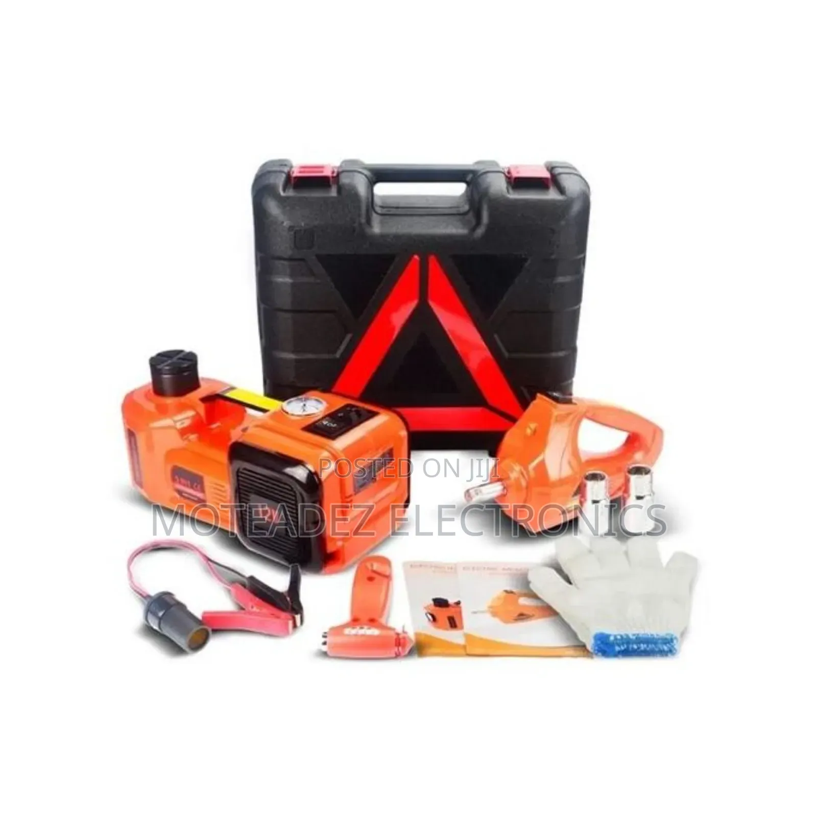 Automatic 5-Ton 3in1 Car Jack W/Tyre Inflator/Impact Wrench