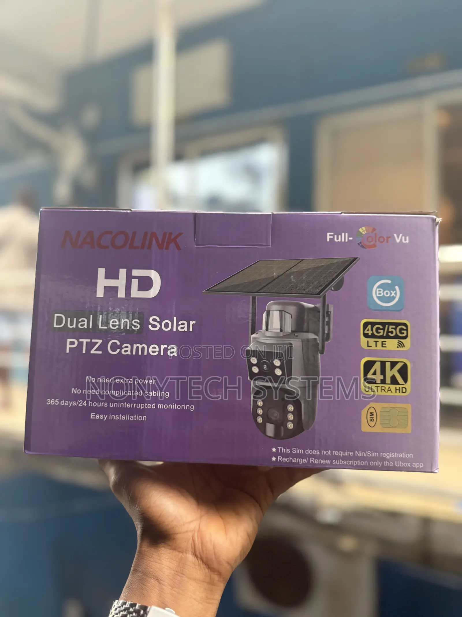 New Ubox Dual Lens Camera Solar PTZ 
