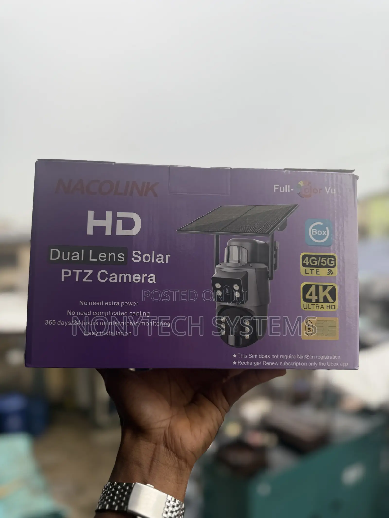 New Ubox Dual Lens Camera Solar PTZ 