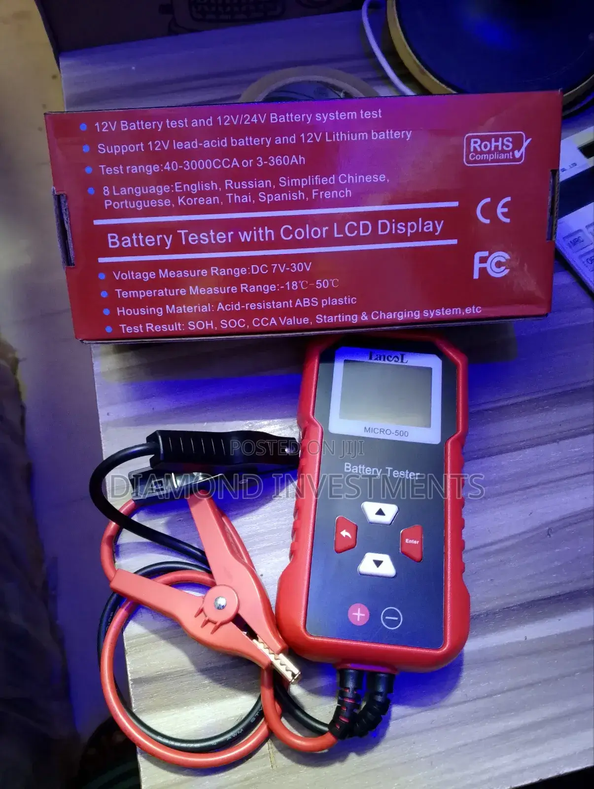 Battery Tester With Color Display