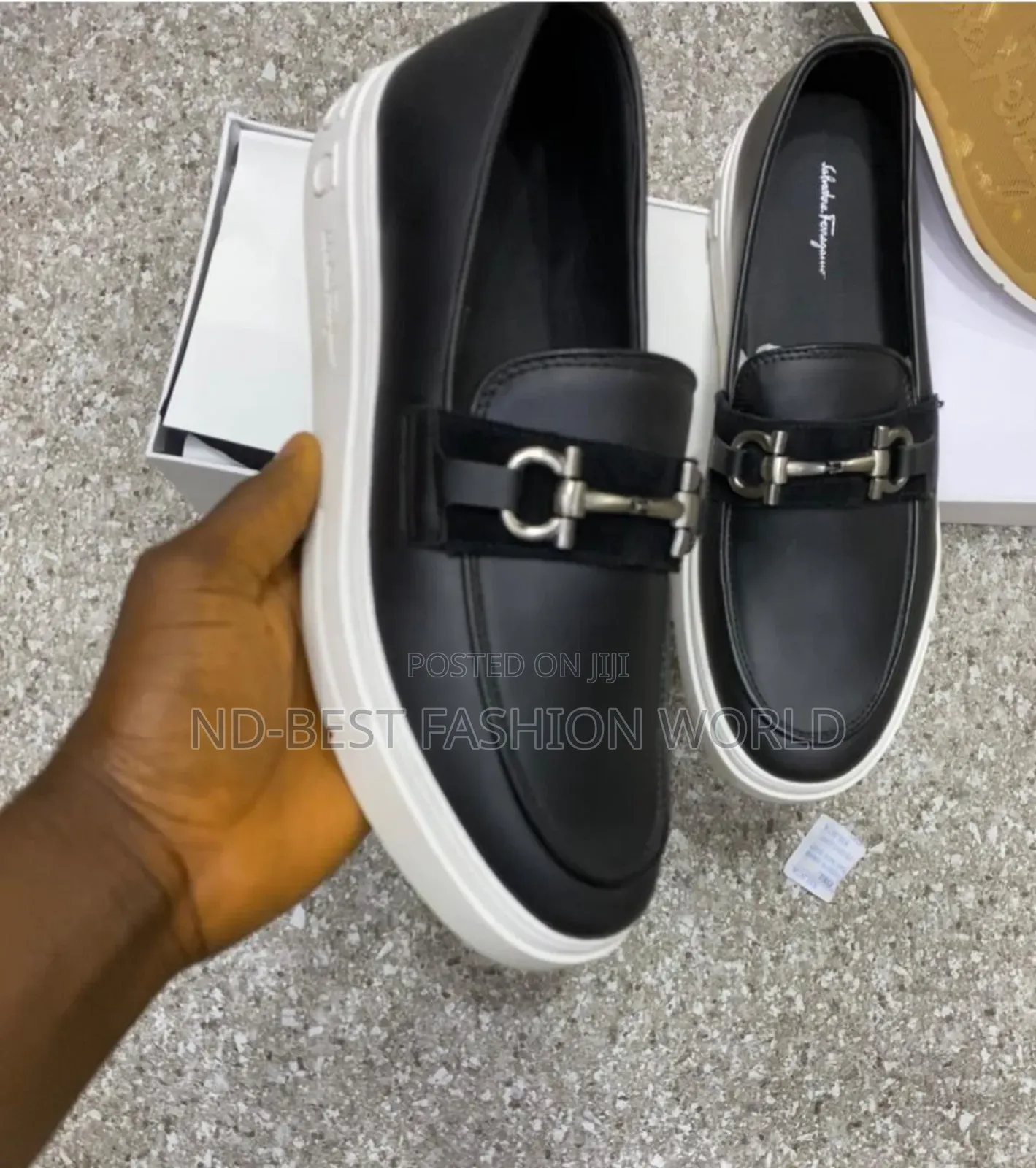 White Sole Ferragamo Quality Shoes