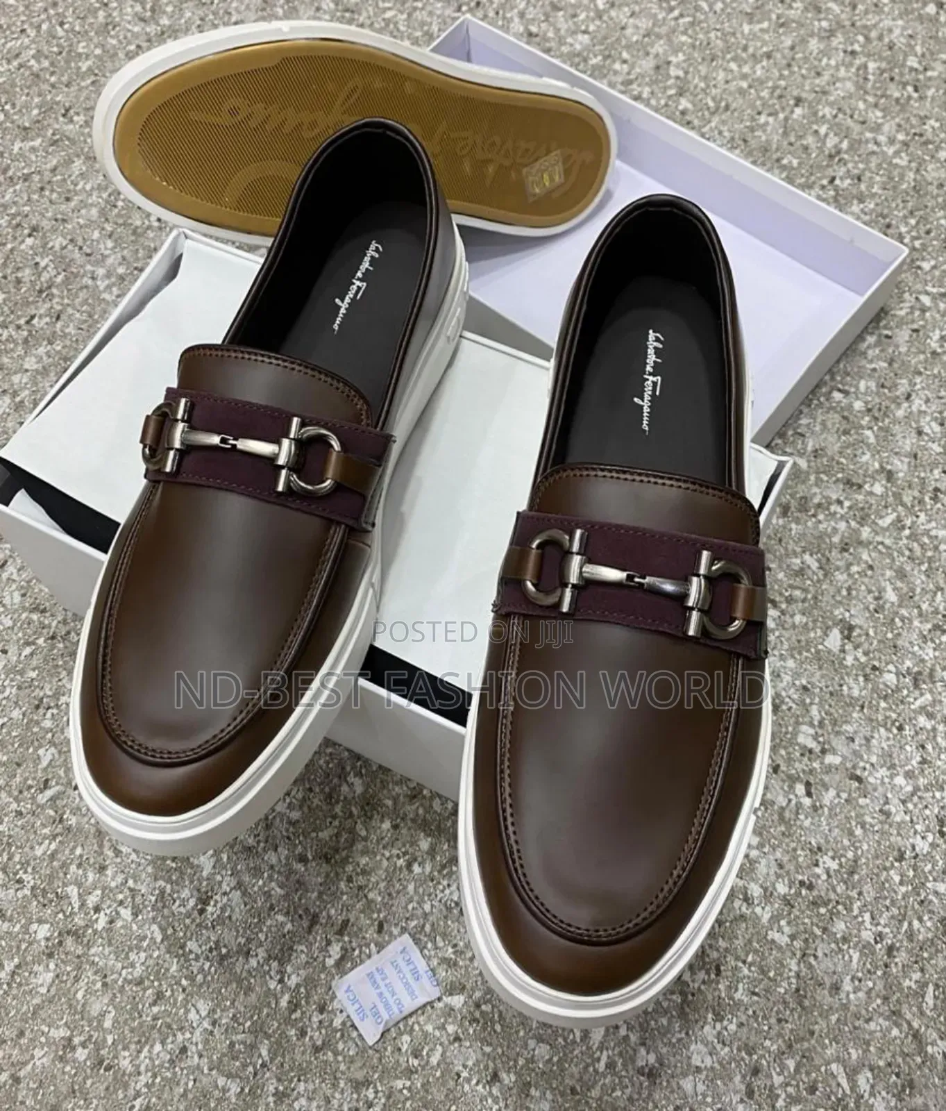 White Sole Ferragamo Quality Shoes