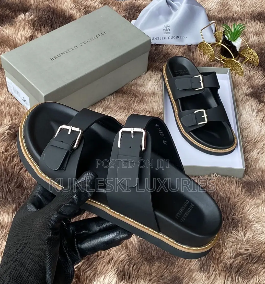 Original Brunello Cucinelli Leather Slippers