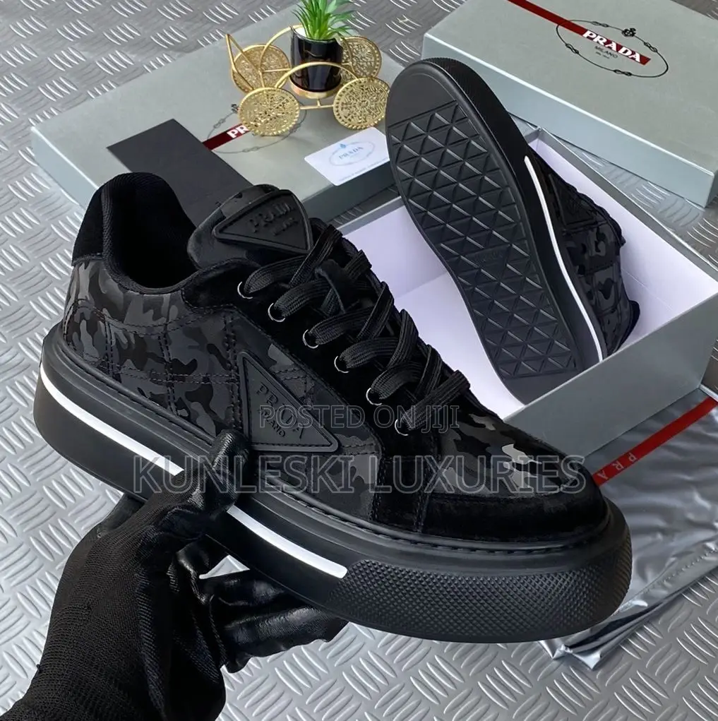 Original Prada Milano Lace Up Sneakers