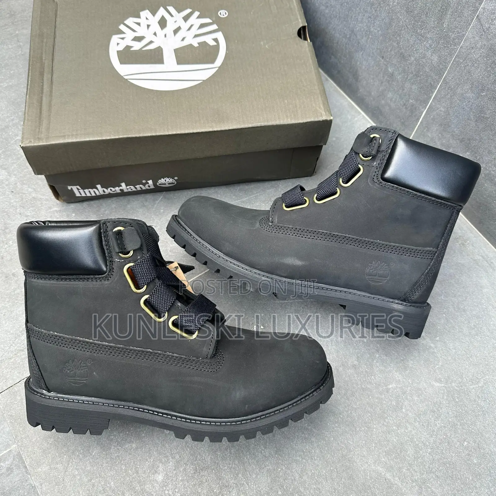 Original Louis Vuitton X Timberland 6 Inch Black/Brown Boot