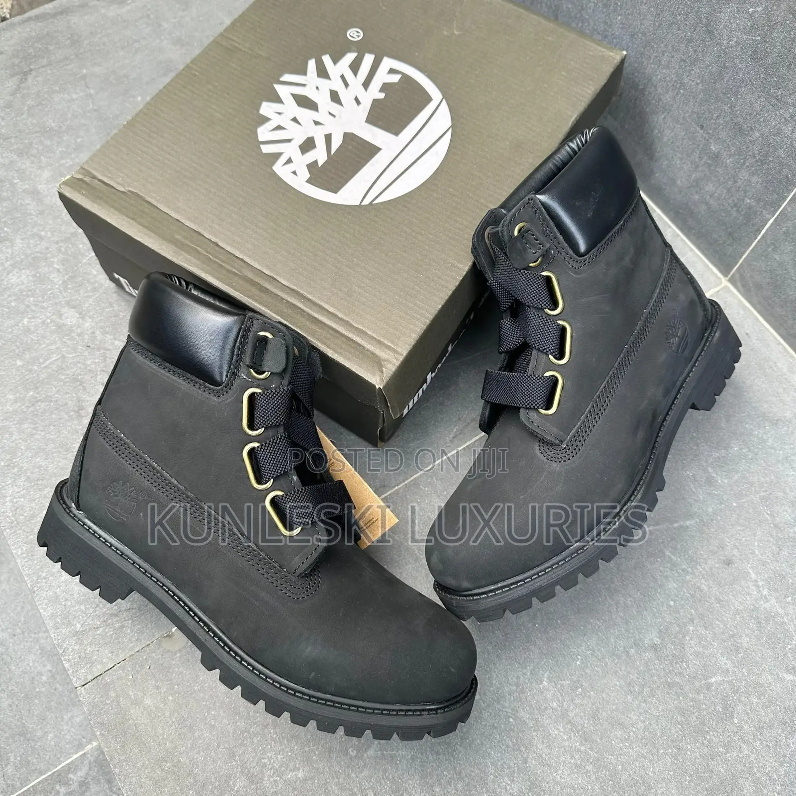 Original Louis Vuitton X Timberland 6 Inch Black/Brown Boot