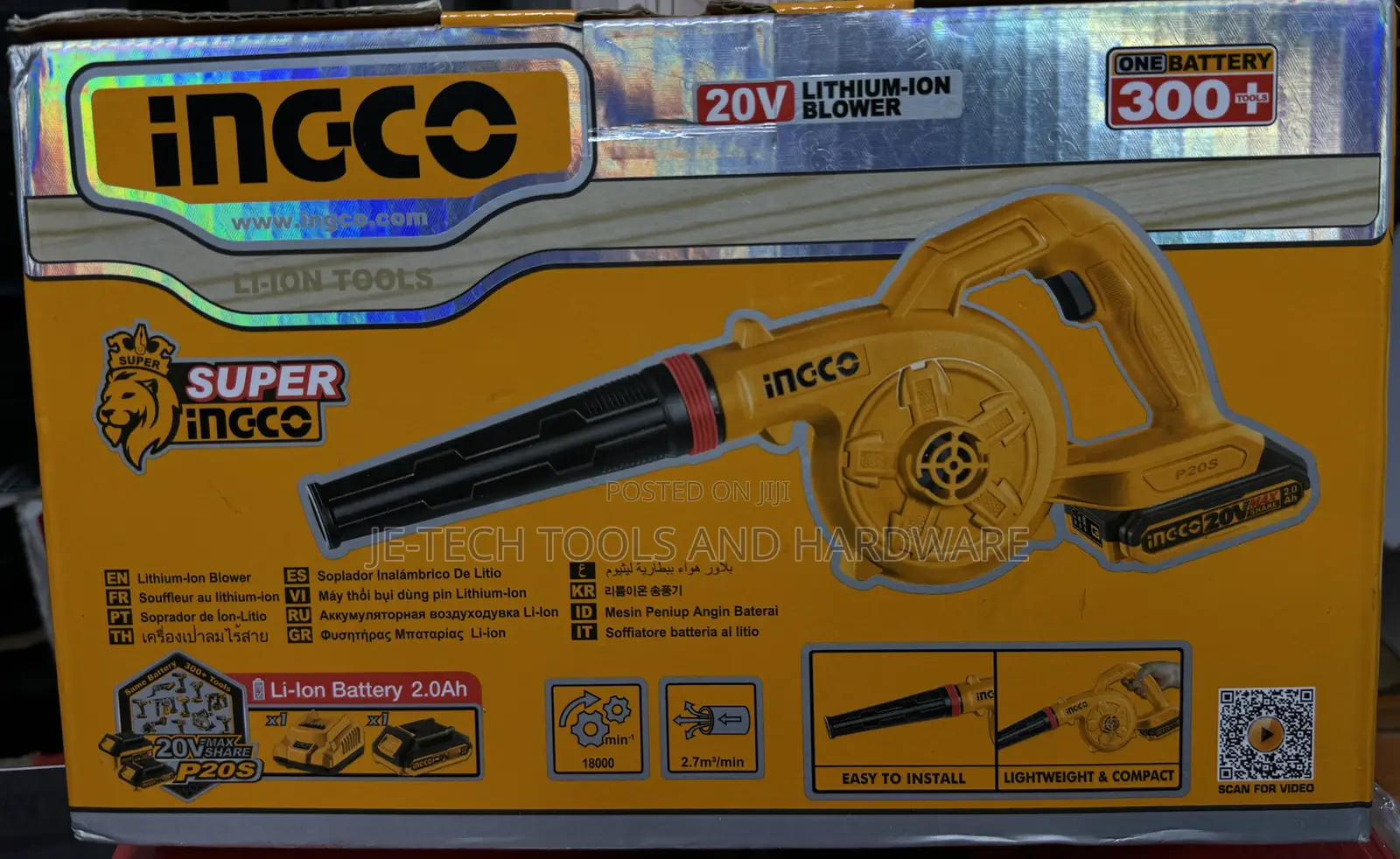 Ingco 20v Lithium-ion Cordless Blower