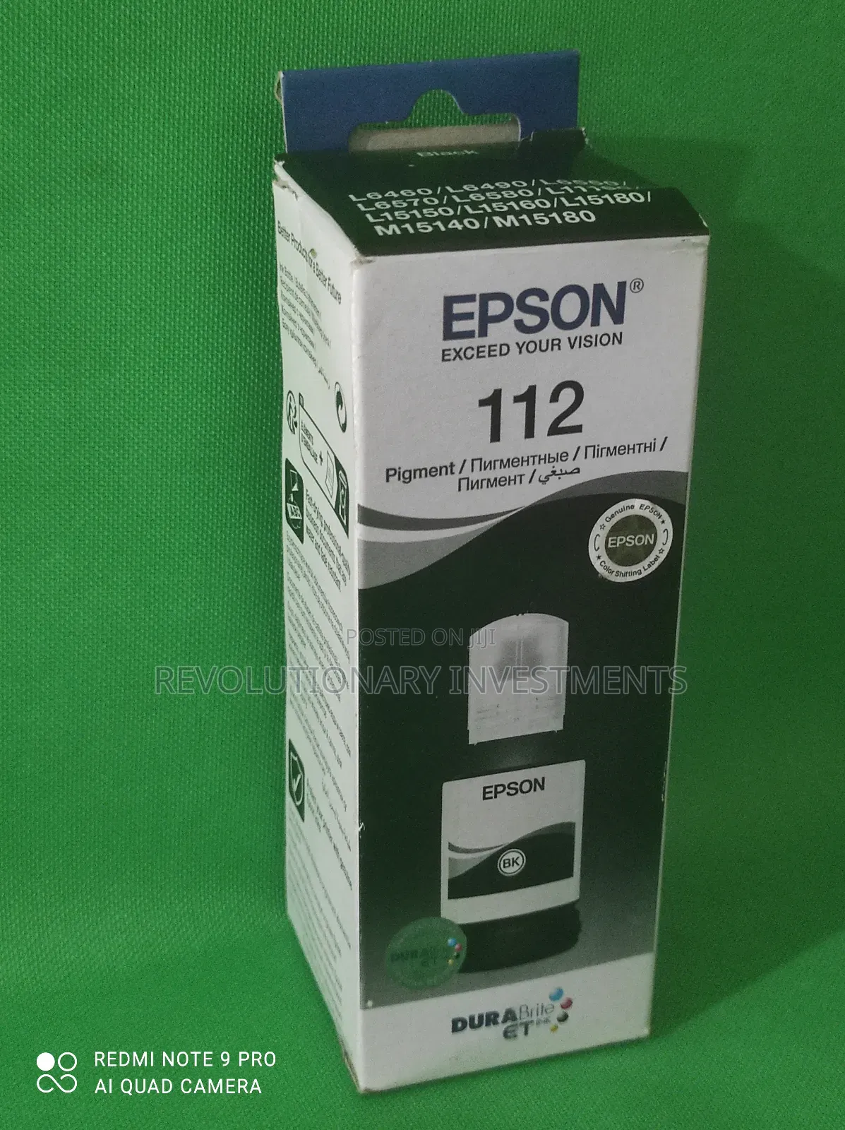Epson Ink 112 Pigment Black
