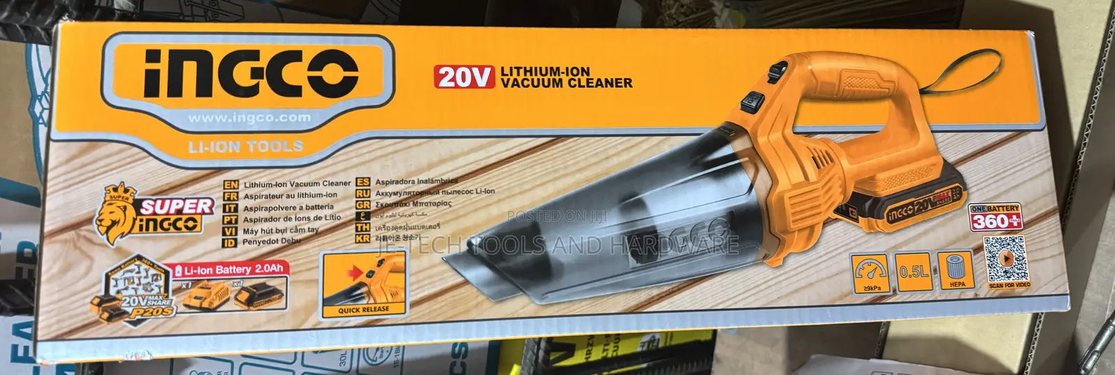Ingco 20v Lithium-ion Vacuum Cleaner.
