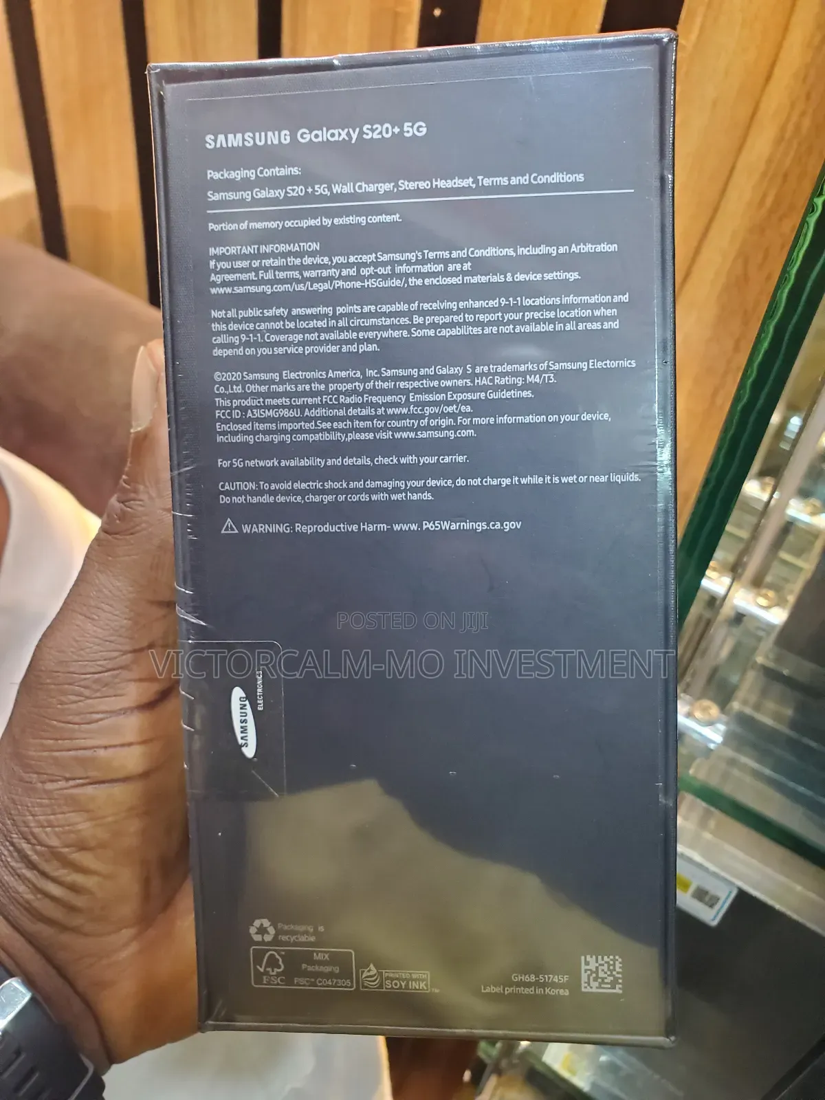 New Samsung Galaxy S20+ 5G 256 GB Black