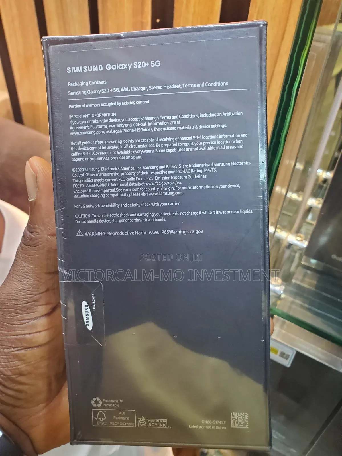 New Samsung Galaxy S20+ 5G 256 GB Black