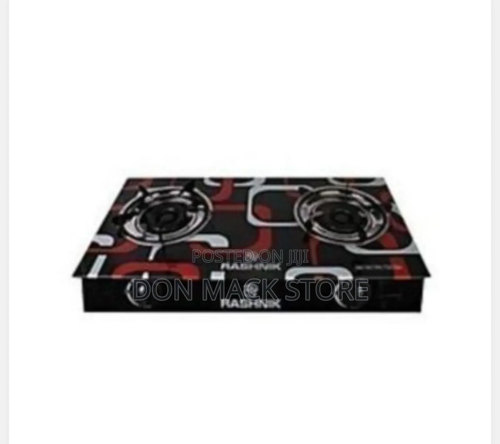 Rashnik Glass Table Top Gas Cooker 2 Burners